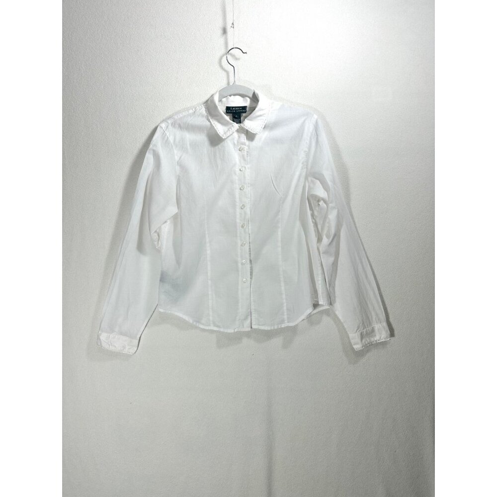 Lauren Ralph Lauren White Button Up Size 6 Old Money